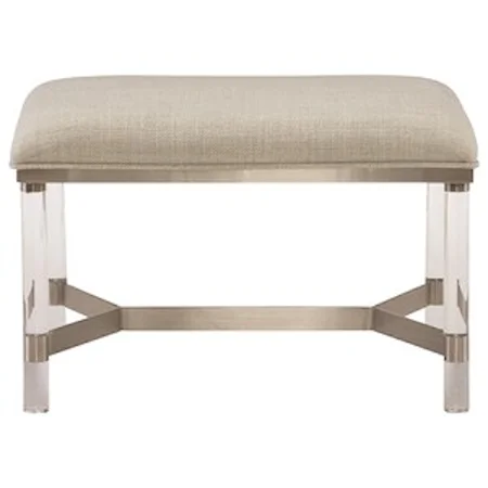 Upholstered Bench with Stainless Steel Frame
